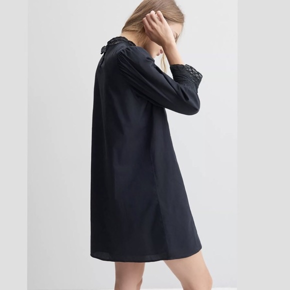 🔴SOLD🔴Anthropologie Farm Rio Black Dress L - Picture 8 of 13